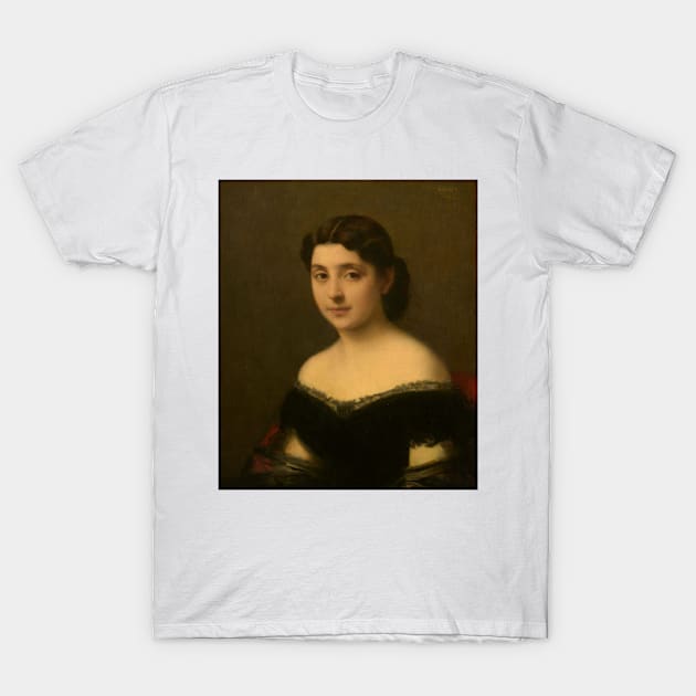 Portrait of a Woman by Jean-Jacques Henner T-Shirt by Classic Art Stall